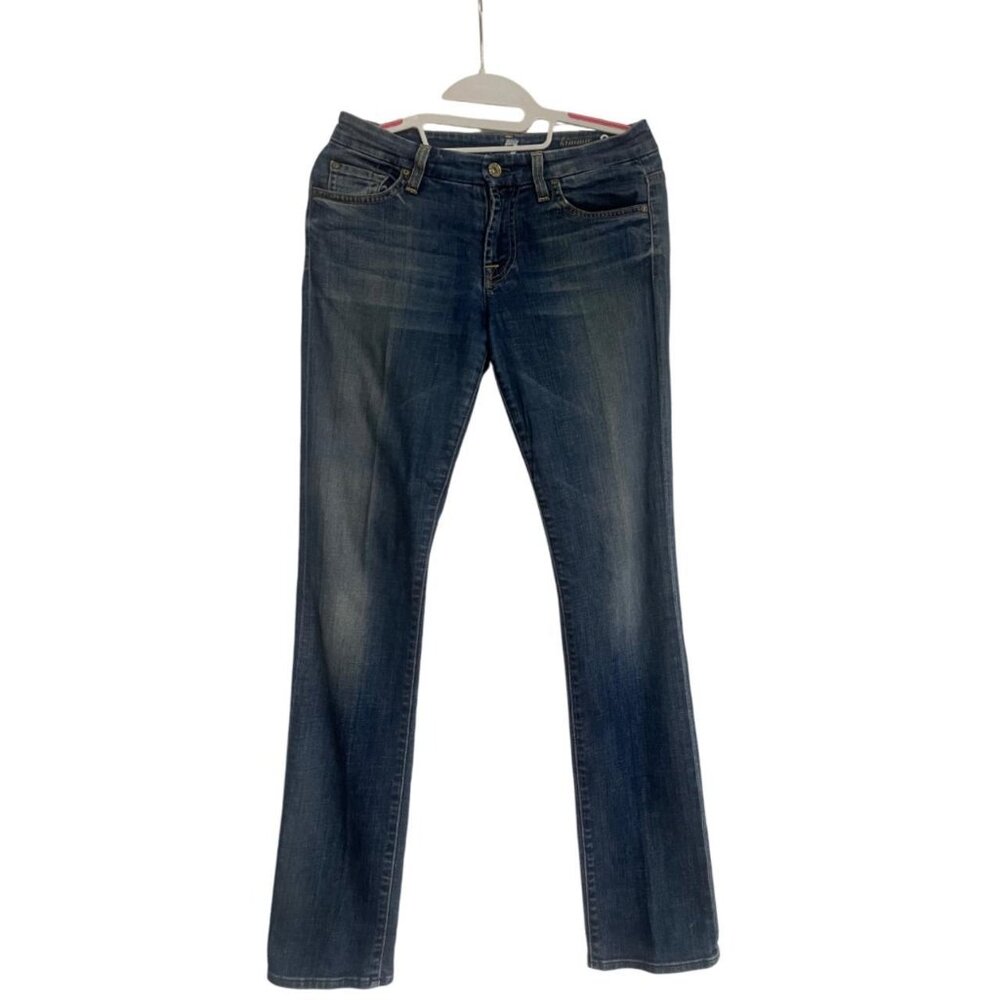 7 For All Mankind Women's Kimmie Straight Leg Medium Wash Denim Jeans Size 24